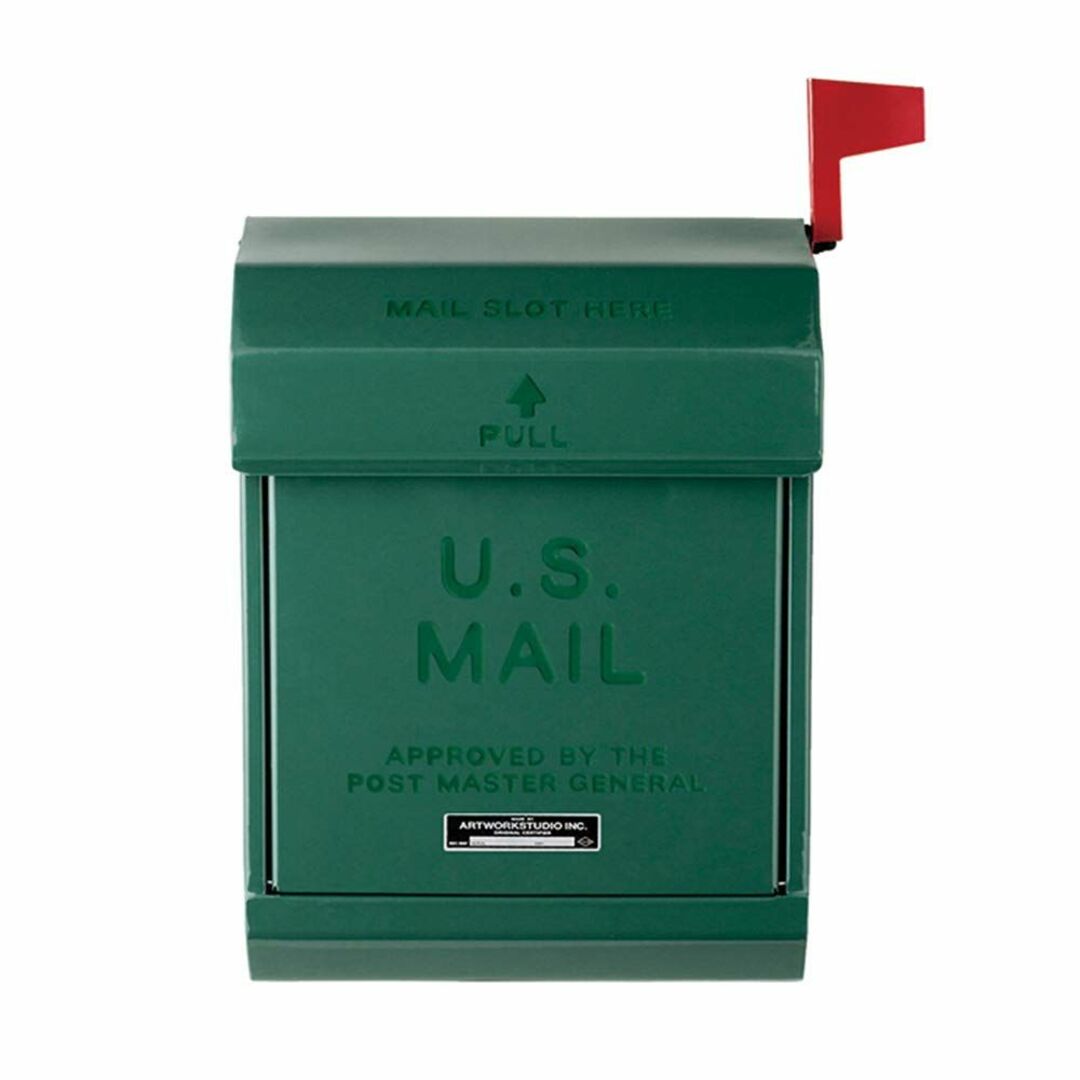 【色: グリーン、緑】ART WORK STUDIO U.S. Mail box