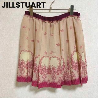 ジルスチュアート(JILLSTUART)のst85 JILLSTUART ジルスチュアート シアーフレアスカート 総柄(ひざ丈スカート)