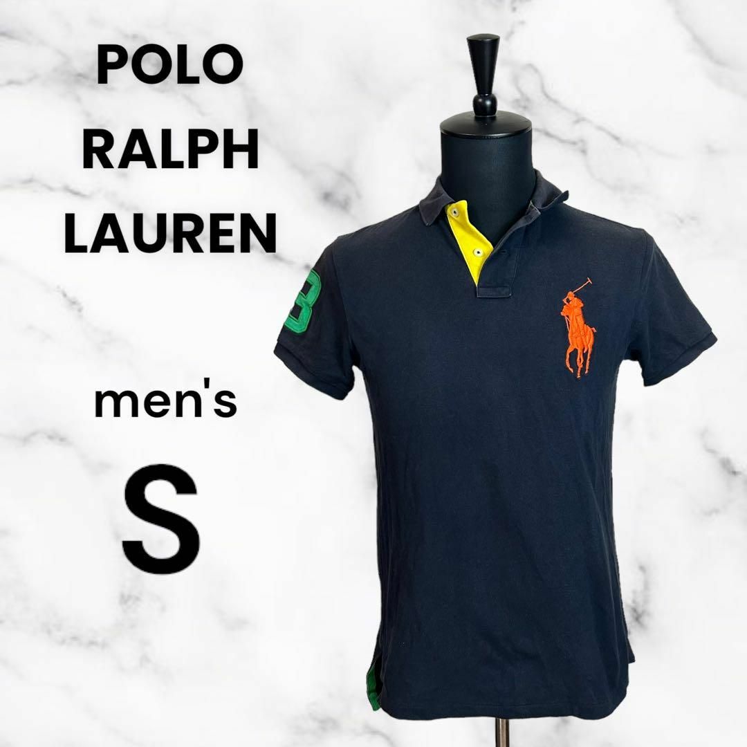 POLO RALPH LAUREN(ポロラルフローレン)の【POLO RALPH LAUREN】ビッグロゴポロシャツ　刺繍　ネイビーS レディースのトップス(ポロシャツ)の商品写真