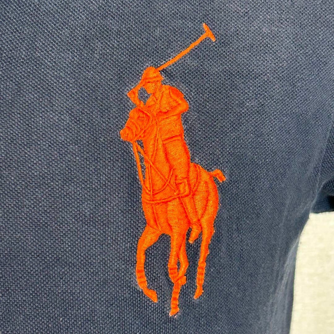 POLO RALPH LAUREN(ポロラルフローレン)の【POLO RALPH LAUREN】ビッグロゴポロシャツ　刺繍　ネイビーS レディースのトップス(ポロシャツ)の商品写真