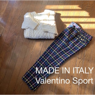 ヴァレンティノ(VALENTINO)のold Valentino Sport  イタリア製　チェック柄テーパードパンツ(その他)