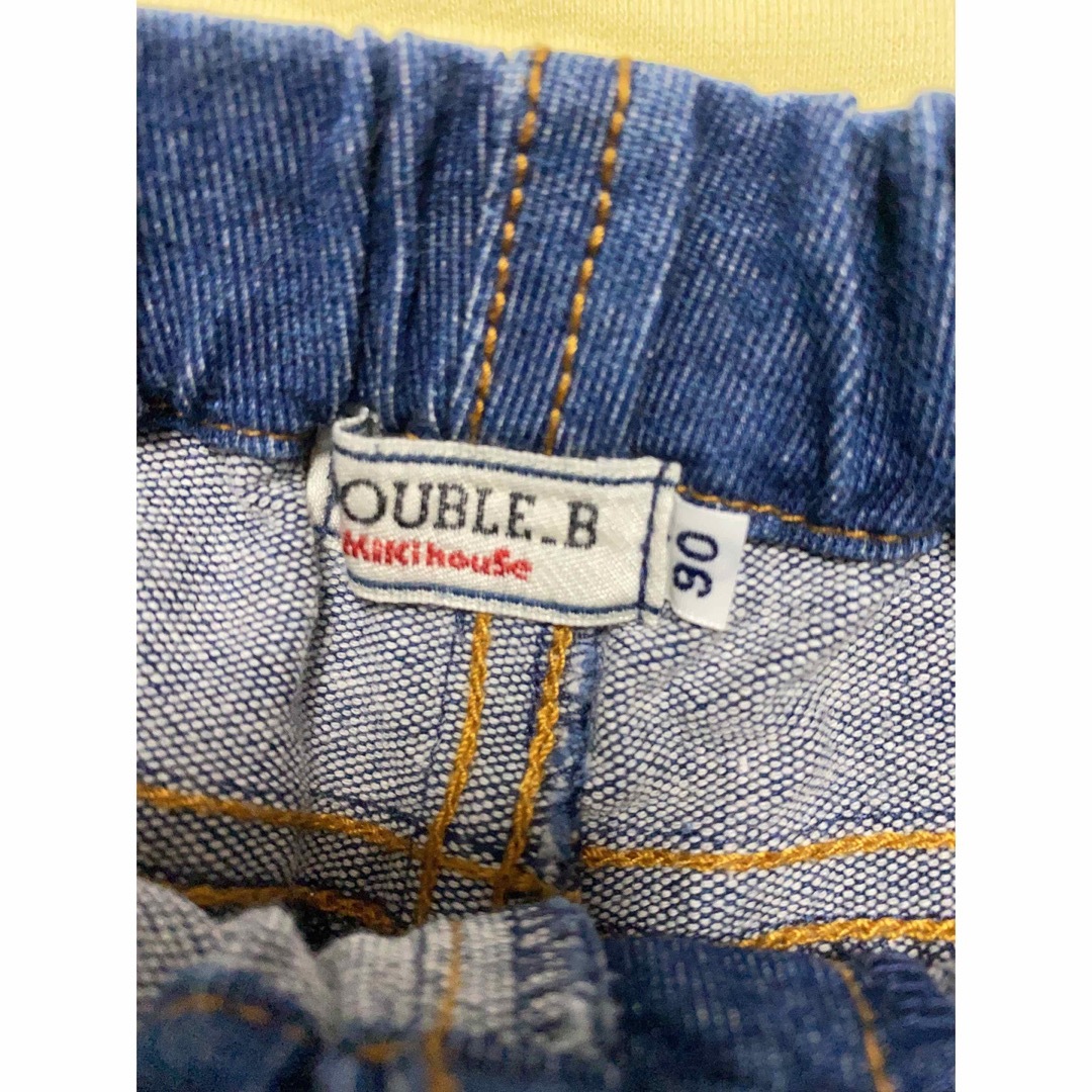 DOUBLE.B(ダブルビー)の【お買得❣️2点セット】ダブルビー トレーナー デニム 90上下セット キッズ/ベビー/マタニティのキッズ服男の子用(90cm~)(その他)の商品写真