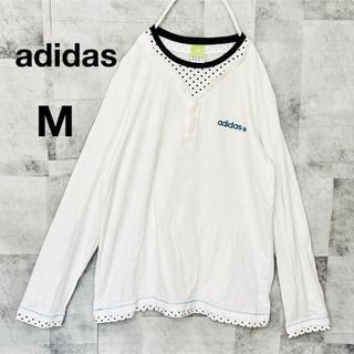 アディダス(adidas)のadidas NEOLABEL ロングTシャツ　Mサイズ　ユニセックス　ホワイト(Tシャツ/カットソー(七分/長袖))