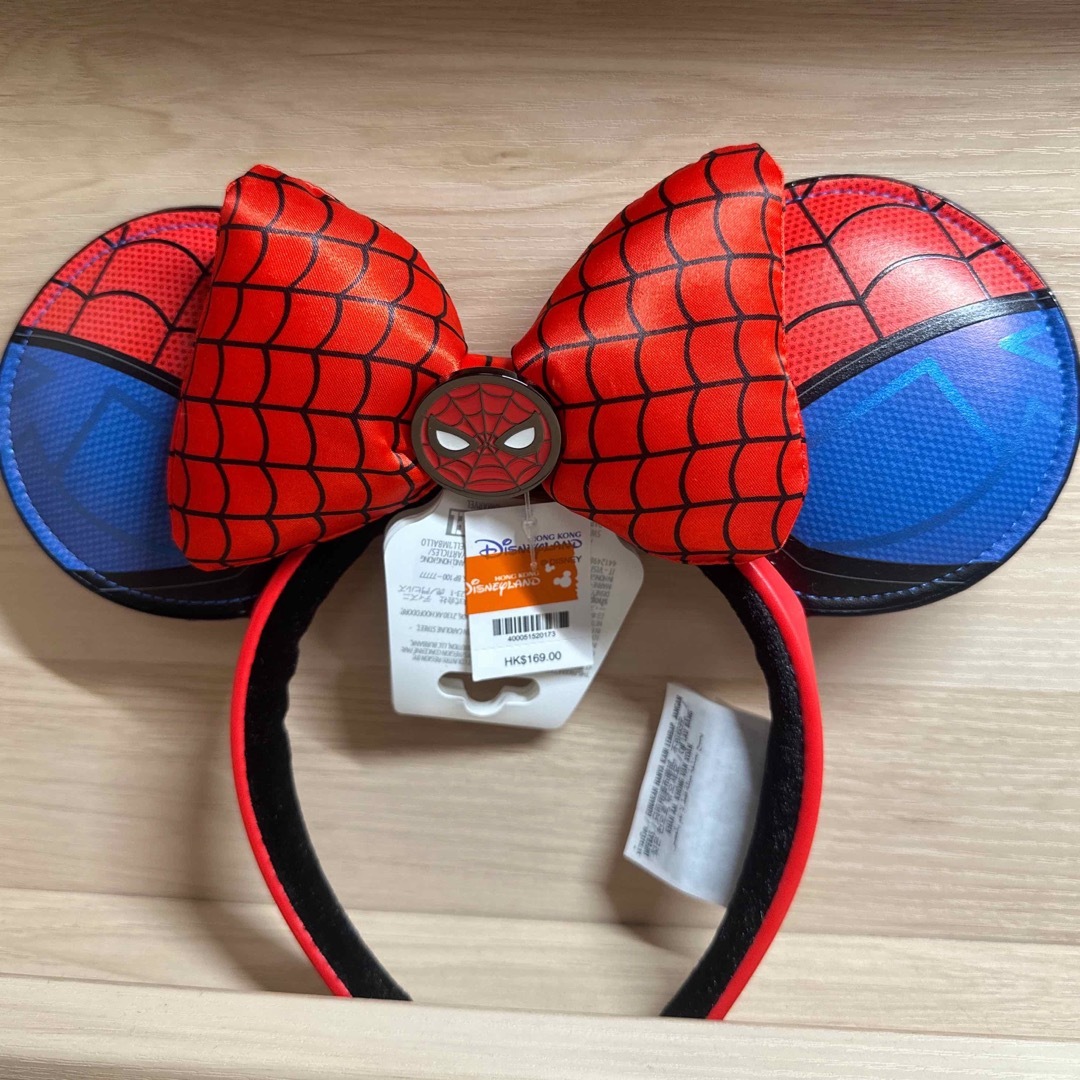 Disney(ディズニー)の香港ディズニー★スパイダーマン リボンカチューシャ レディースのヘアアクセサリー(カチューシャ)の商品写真