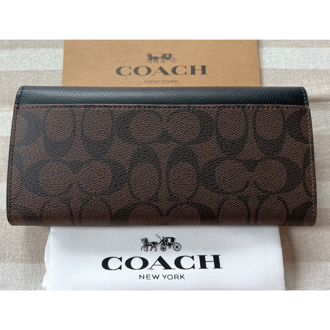 COACH - 新品未使用 フラップホック式長財布 COACH/コーチ ダーク 