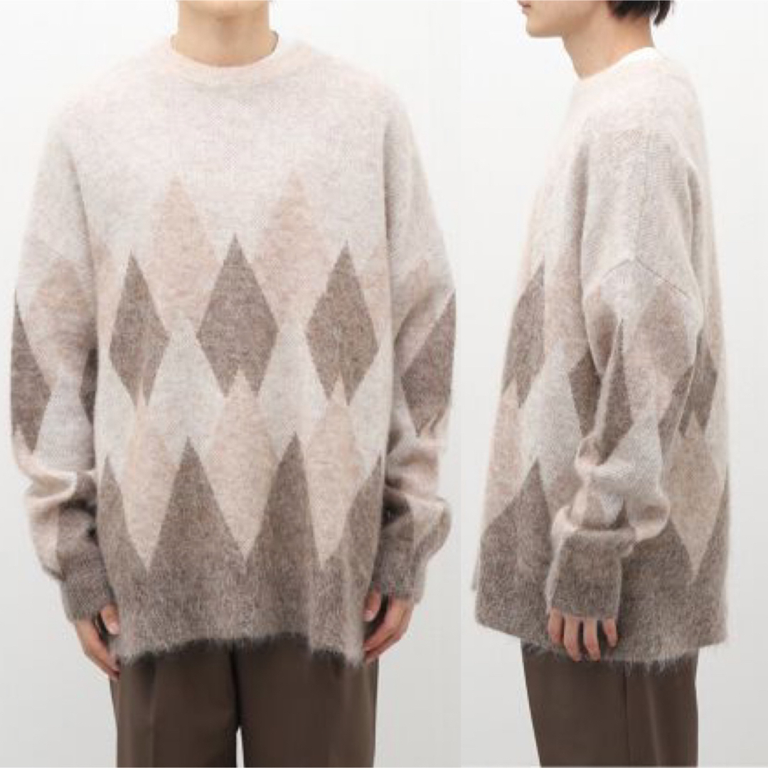 DAIRIKU 別注 Argyle Mohair Pullover Knit L