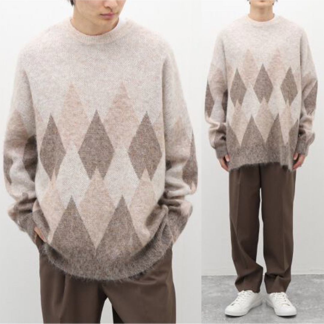 DAIRIKU 別注 Argyle Mohair Pullover Knit L