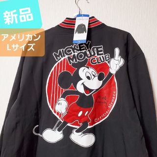 お得品‼️アウター、Disney、ブルゾン、ミッキー、黒、Lサイズ、ゴルフ、