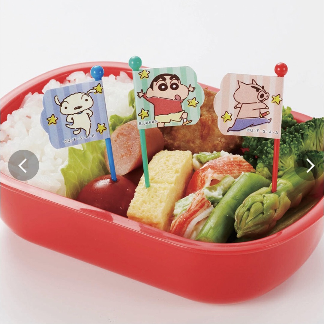 クレヨンしんちゃん(クレヨンシンチャン)の幼稚園 遠足 運動会 キャラ弁 お弁当 クレヨンしんちゃん ピック 12本入 インテリア/住まい/日用品のキッチン/食器(弁当用品)の商品写真