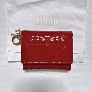 クリスチャンディオール(Christian Dior)のDior レディディオール  ロータス　ウォレット　三つ折り財布　極美品(財布)
