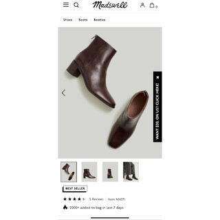 メイドウェル(Madewell)の新品未使用|美品半額　Madewell メイドウェル　本革　アンクル ブーツ(ブーツ)