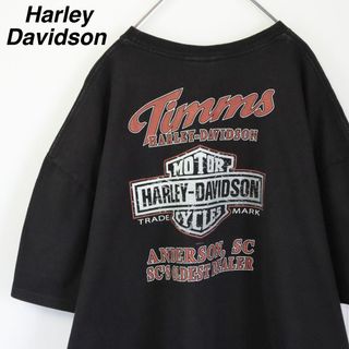 ハーレーダビッドソン(Harley Davidson)の【3XLサイズ】ハーレーダビッドソン／Tシャツ　バックロゴ　両面プリント　ポケT(Tシャツ/カットソー(半袖/袖なし))