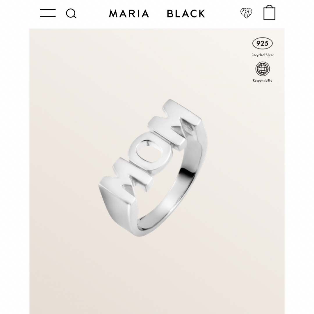 MARIA BLACK(マリアブラック)のMaria Black MOMリング 925 Silver 河北麻友子 レディースのアクセサリー(リング(指輪))の商品写真