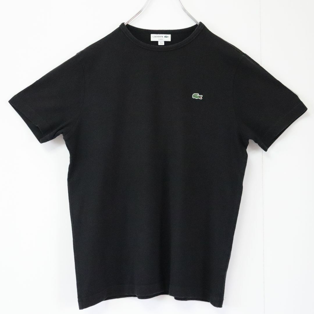 LACOSTE(ラコステ)の【大人気】ラコステ／Tシャツ　刺繍ロゴ　日本製　ブラック　FR4　スリムフィット メンズのトップス(ポロシャツ)の商品写真