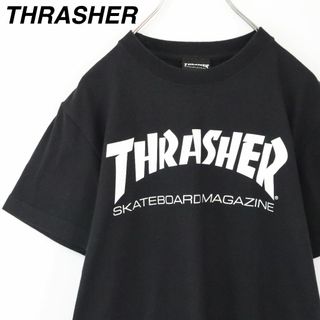 スラッシャー(THRASHER)の【大人気】スラッシャー／Tシャツ　デカロゴ　ブラック　Sサイズ　ストリート　古着(Tシャツ/カットソー(半袖/袖なし))