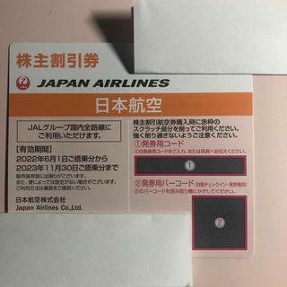 ジャル(ニホンコウクウ)(JAL(日本航空))のJAL航空券　株主優待券1枚(航空券)