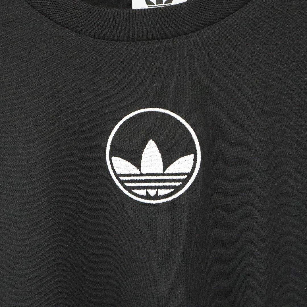 adidas(アディダス)の【希少】アディダス／Tシャツ　刺繍ロゴ　センターロゴ　スリーライン　Lサイズ　黒 メンズのトップス(Tシャツ/カットソー(半袖/袖なし))の商品写真