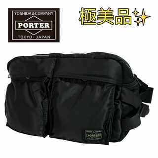 ポーター(PORTER)の極美品　ポーター　タンカー　ウェストバッグ　622-78302　ブラック(ウエストポーチ)