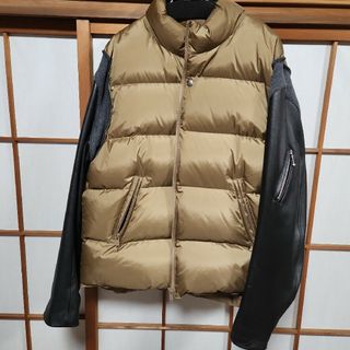 極美品□17AW　TATRAS/タトラス　Rライン　シェブロンストライプ　ダブルブレスト　ダウンジャケット　グレー/カーキ　02　正規品　メンズ