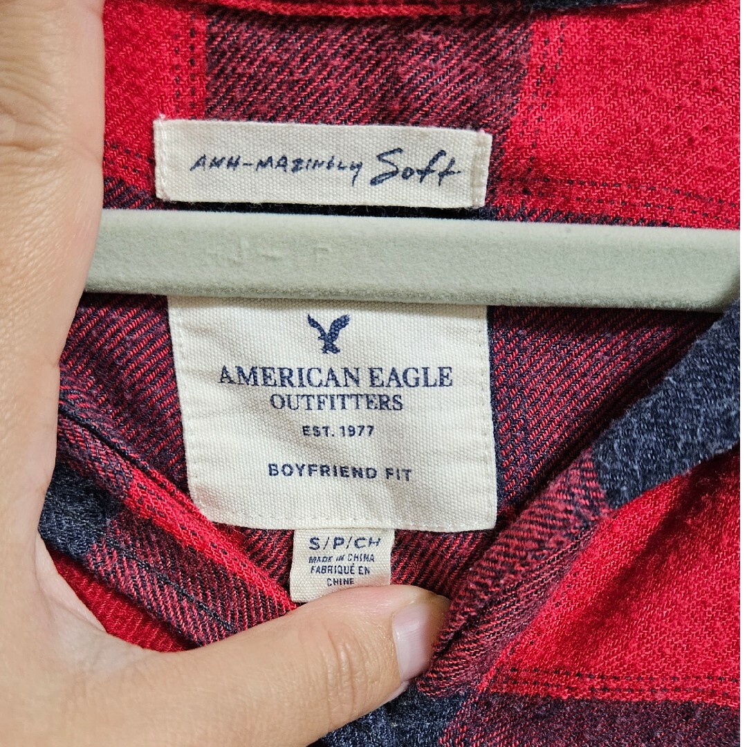 American Eagle(アメリカンイーグル)のアメリカンイーグル　ネルシャツ レディースのトップス(シャツ/ブラウス(長袖/七分))の商品写真