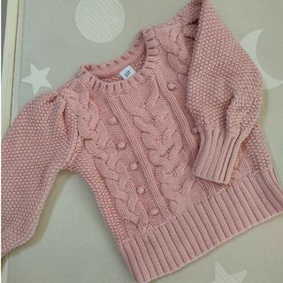 ベビーギャップ(babyGAP)のbaby gap　ケーブルニットセーター　トップス　女の子　90(ニット)