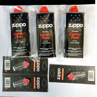 ジッポー(ZIPPO)の新品未使用　ZIPPO  オイル缶 【小缶133ml】 3本+フリント3本セット(タバコグッズ)