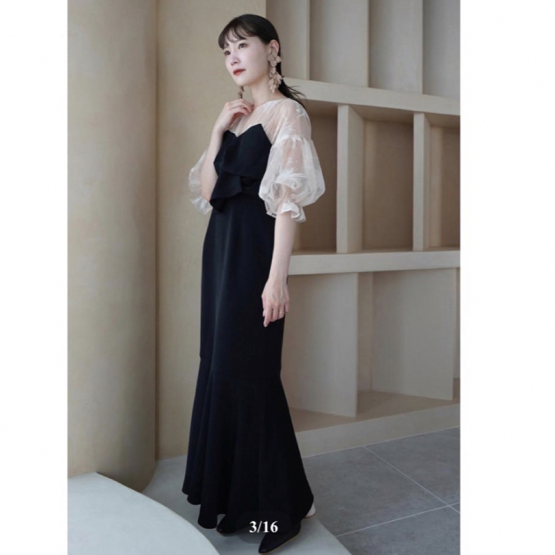 acka♡sheer puff dress レディースのフォーマル/ドレス(ロングドレス)の商品写真