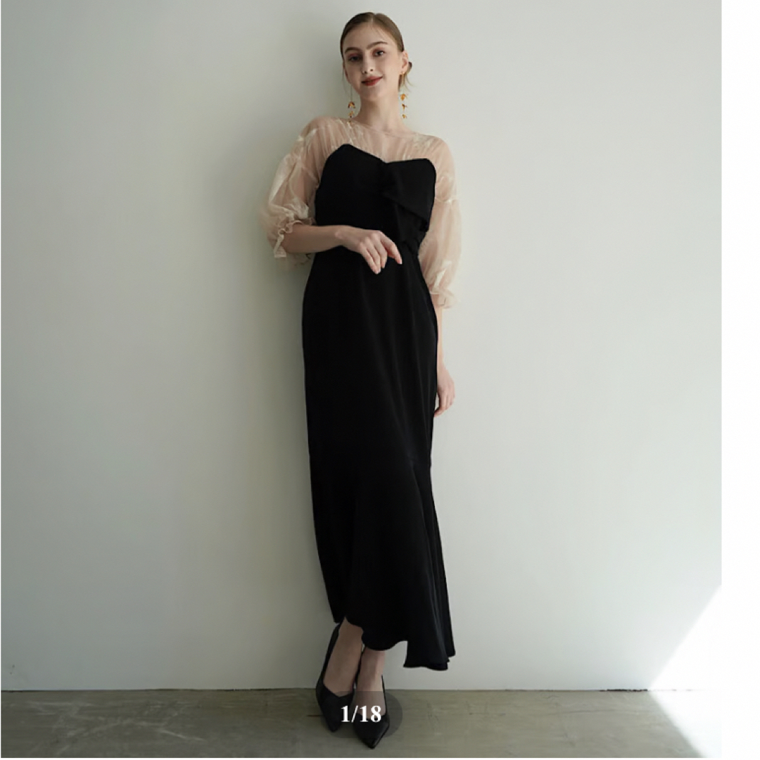 acka♡sheer puff dress レディースのフォーマル/ドレス(ロングドレス)の商品写真