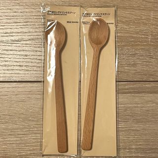 ムジルシリョウヒン(MUJI (無印良品))の☆無印良品☆ ブナ材ロングドリンクスプーン 新品未開封(カトラリー/箸)