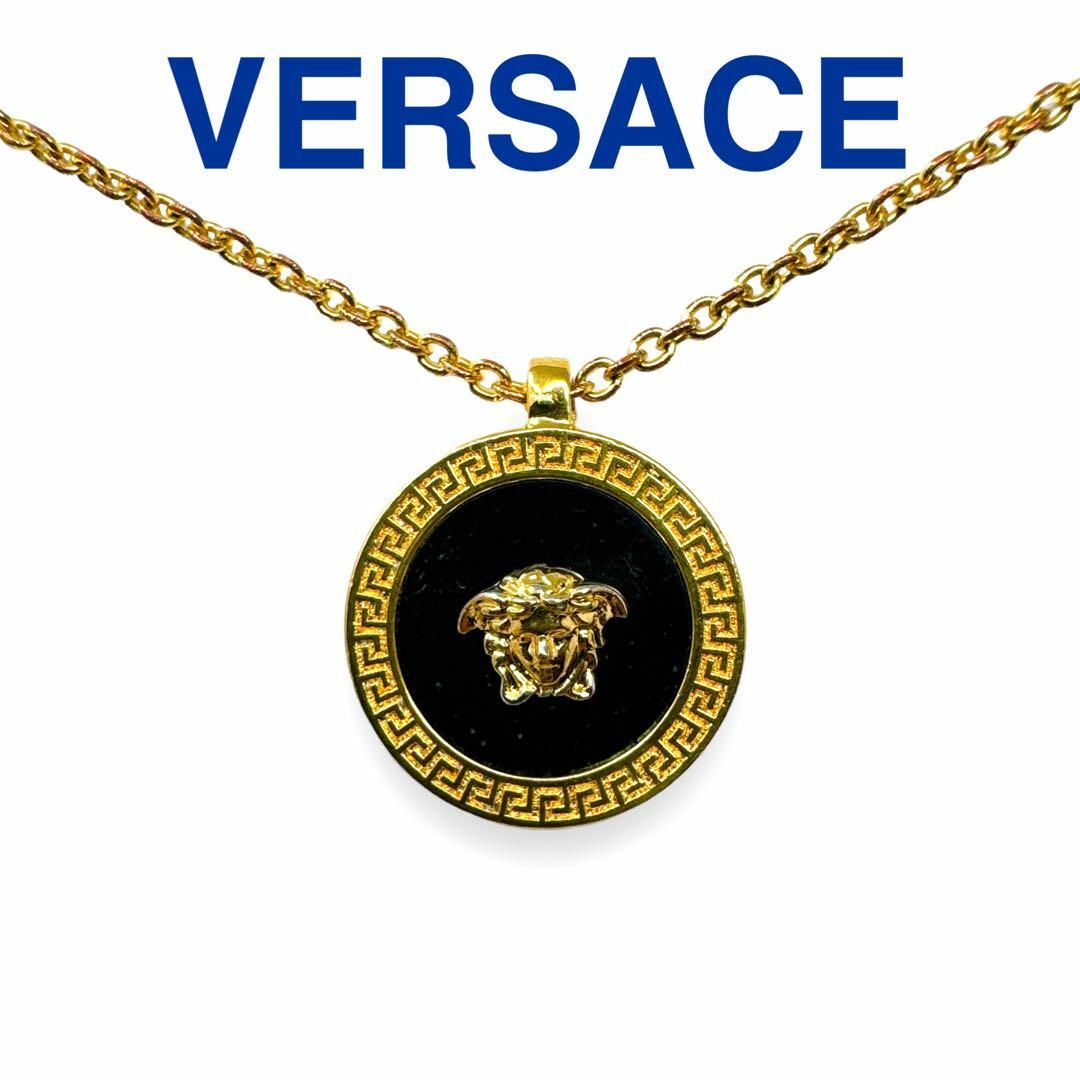 VERSACE - ヴェルサーチ メデューサ ネックレス ゴールド ブラック