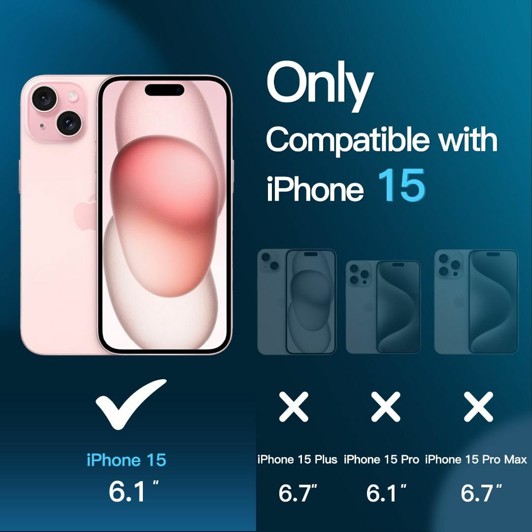 JEDirect iPhone 15(6.1インチ用) 保護フィルム 強化ガラスの通販 by