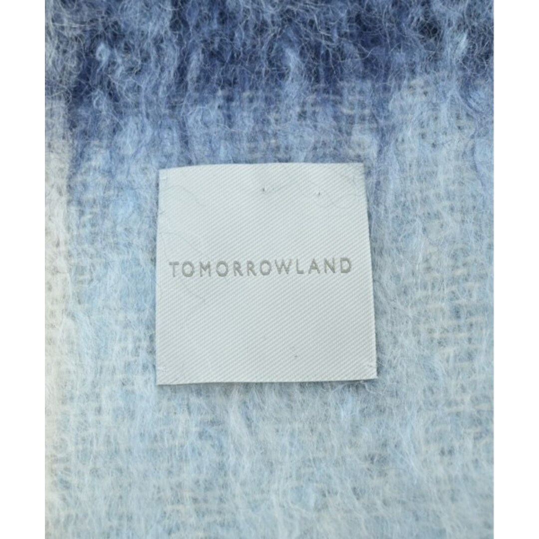 TOMORROWLAND(トゥモローランド)のTOMORROWLAND トゥモローランド マフラー - 青x白x水色等 【古着】【中古】 レディースのファッション小物(マフラー/ショール)の商品写真