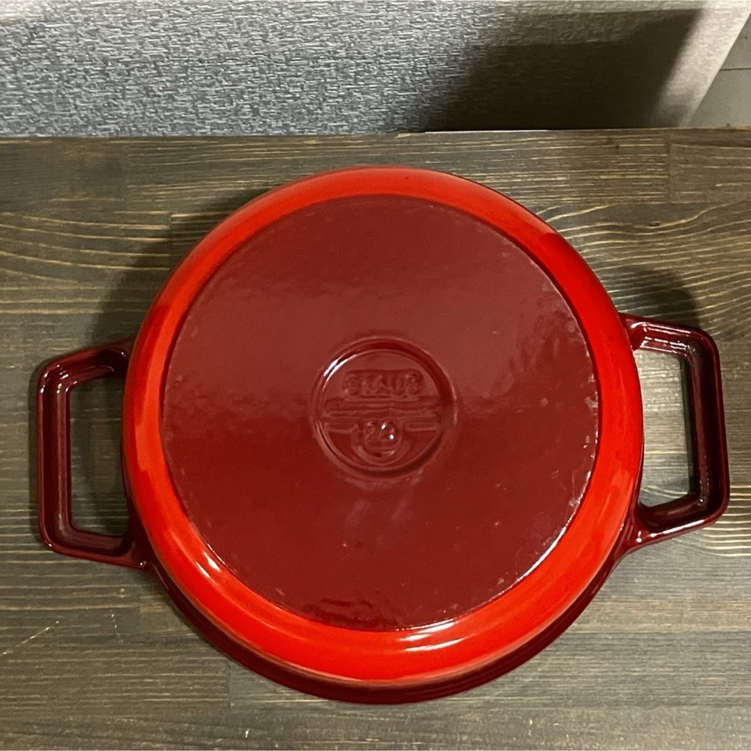 STAUB - 【希少・美品】ストウブ ココット ラウンド 20cm ピメント