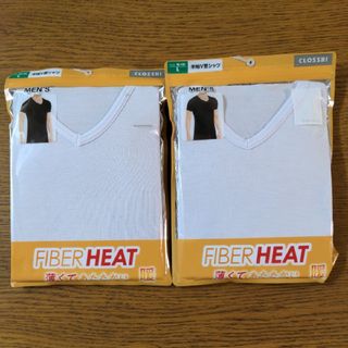 シマムラ(しまむら)のW☆FIBER　HEAT☆半袖V首シャツ　２点セット☆サイズL☆下着☆肌着☆(その他)