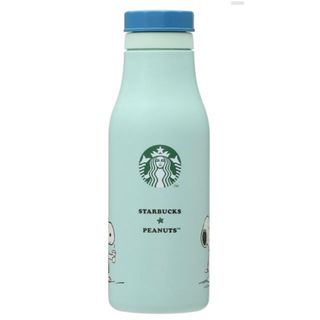 Starbucks - 新品ステンレスロゴボトルPEANUTSブルー473ml オンライン