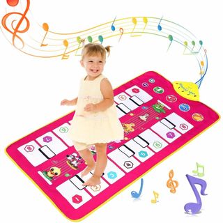 ピアノマット おもちゃ 二列キーボード 子供 音楽プレイマット 16鍵盤 7種類(楽器のおもちゃ)