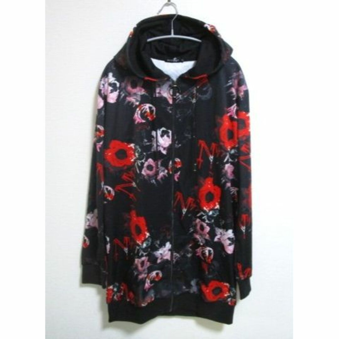 CIVARIZE(シヴァーライズ)のNieR clothing ニーア　総柄ローズジップジップパーカー☆薔薇♪ メンズのトップス(パーカー)の商品写真