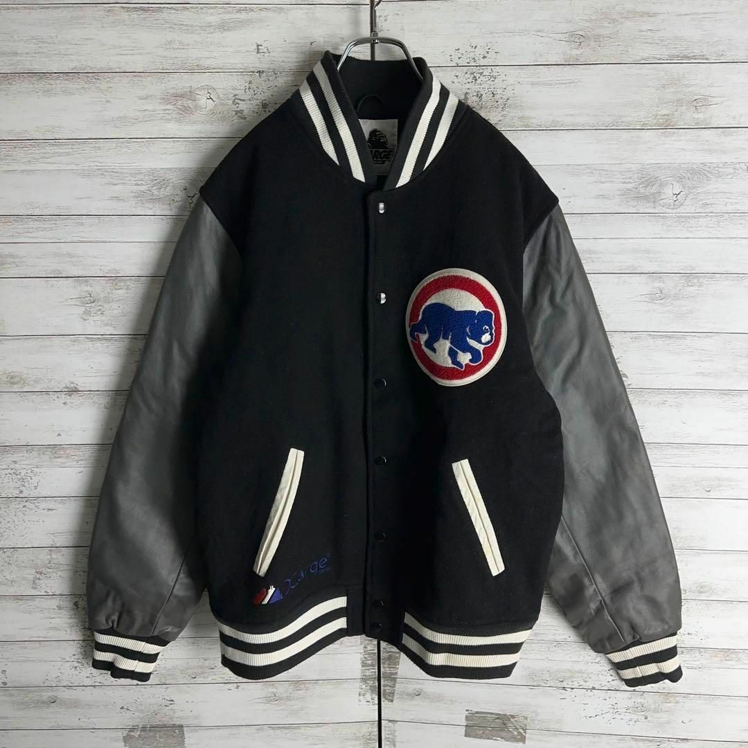 XLARGE - 5912【希少デザイン】エクストララージ☆袖レザーアーチロゴ ... 5912【希少デザイン】エクストララージ☆袖レザーアーチロゴスタジャン 美品