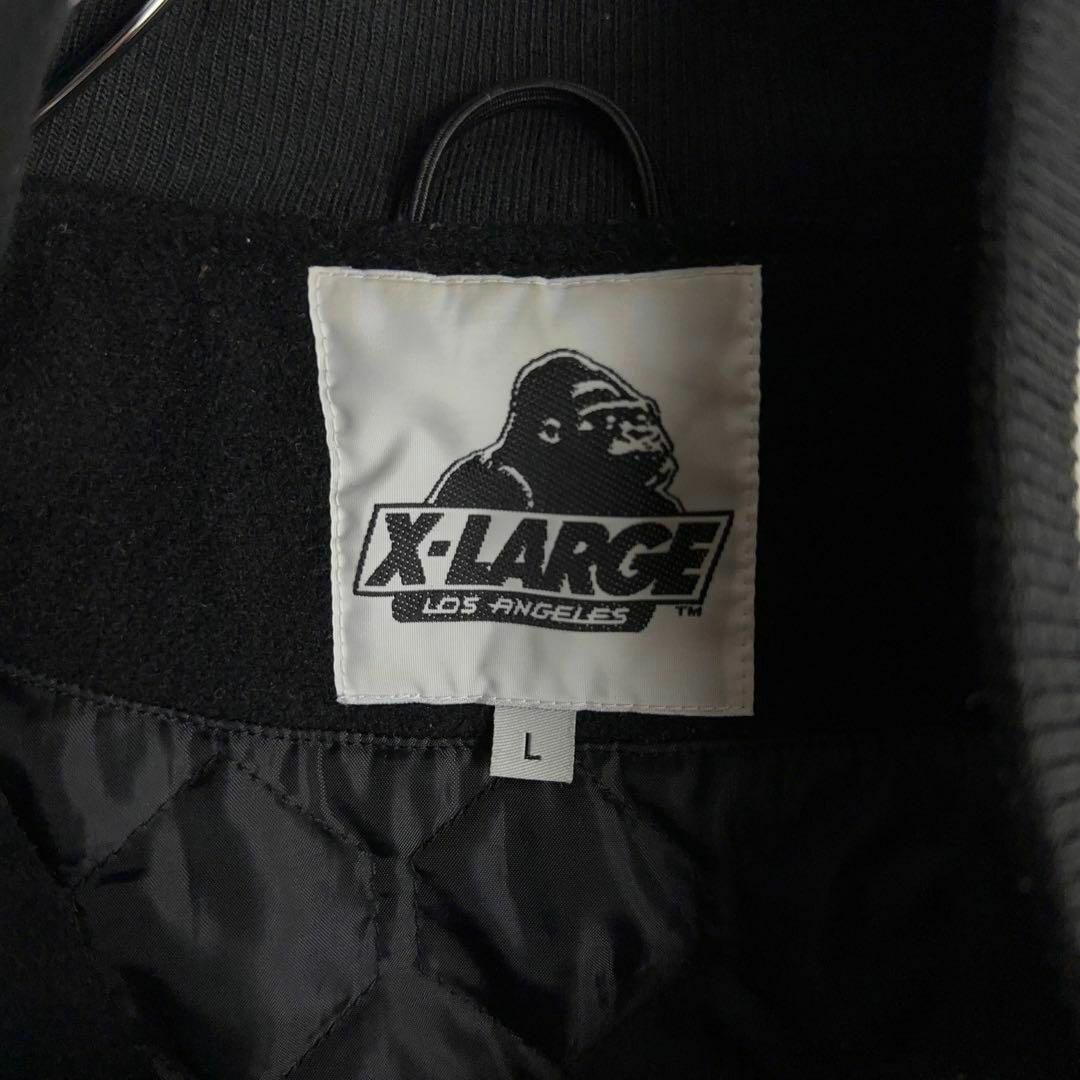 XLARGE - 5912【希少デザイン】エクストララージ☆袖レザーアーチロゴ ... 5912【希少デザイン】エクストララージ☆袖レザーアーチロゴスタジャン 美品