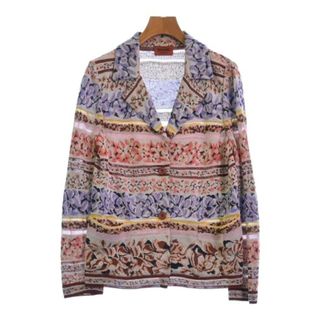 ミッソーニ(MISSONI)のMISSONI カジュアルジャケット 44(L位) 紫xオレンジx茶等(花柄) 【古着】【中古】(テーラードジャケット)