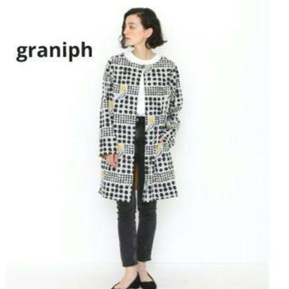 グラニフ(Graniph)の【美品】graniph　グラニフ　リバーシブル　北欧柄　カーディガン　ワンピース(カーディガン)