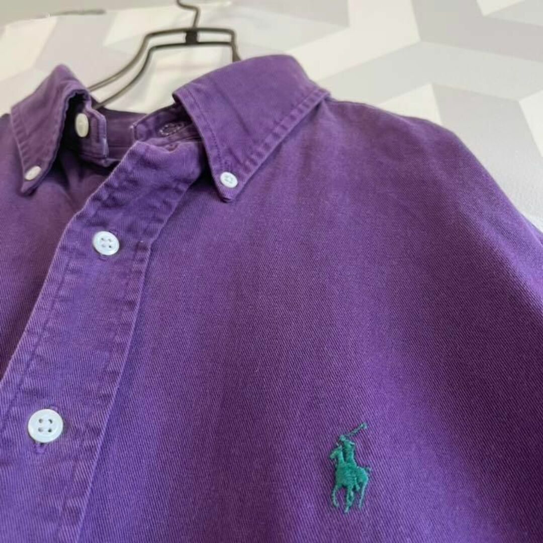 Ralph Lauren - 【ラルフローレン】XLサイズ 肉厚 長袖BDシャツ 紫