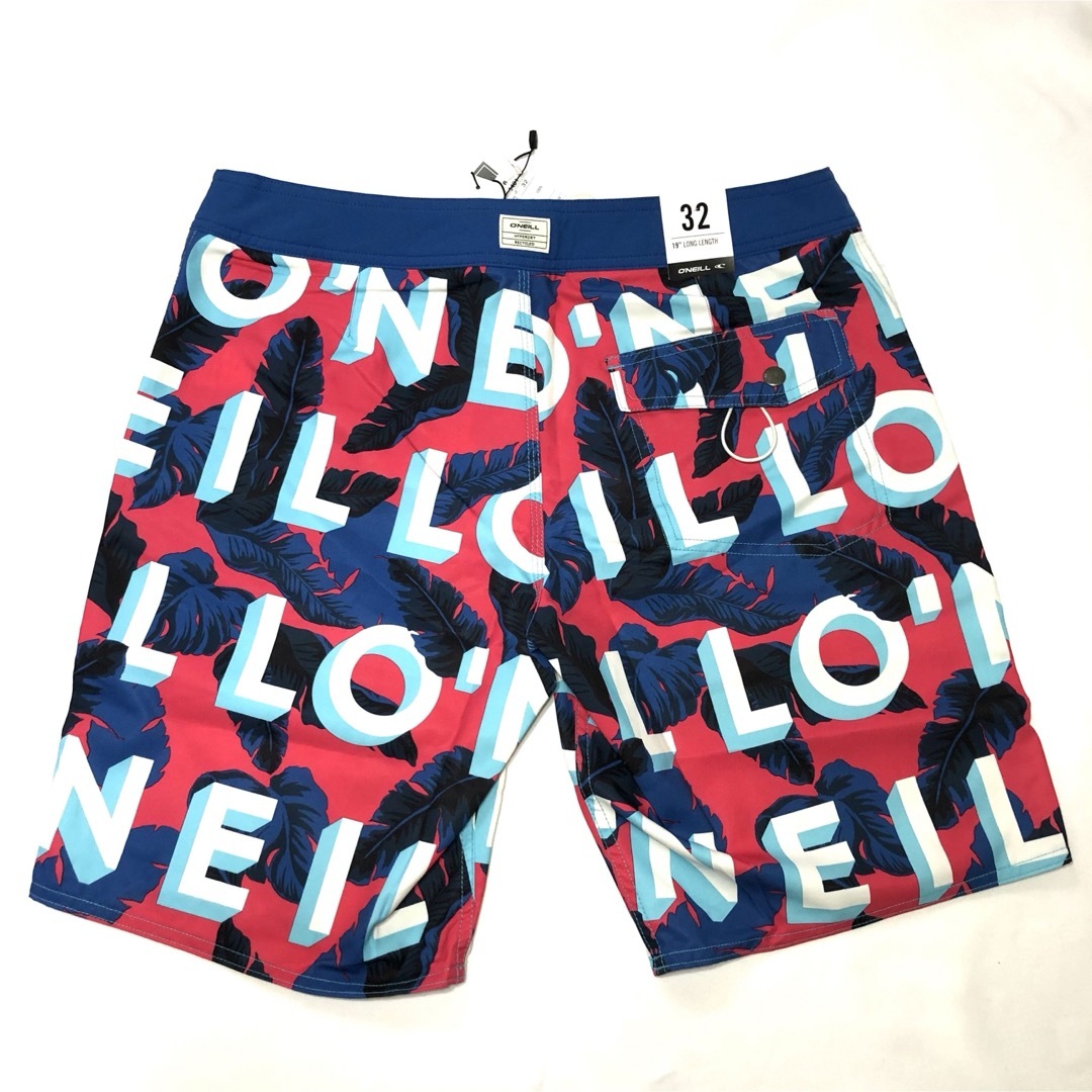O'NEILL(オニール)の【新品】オニール  メンズ ボードショーツ ロゴ柄 トリコロール L メンズの水着/浴衣(水着)の商品写真