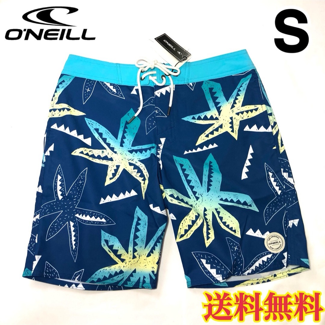 O'NEILL(オニール)の【新品】オニール  メンズ ボードショーツ 柄 ブルー S メンズの水着/浴衣(水着)の商品写真