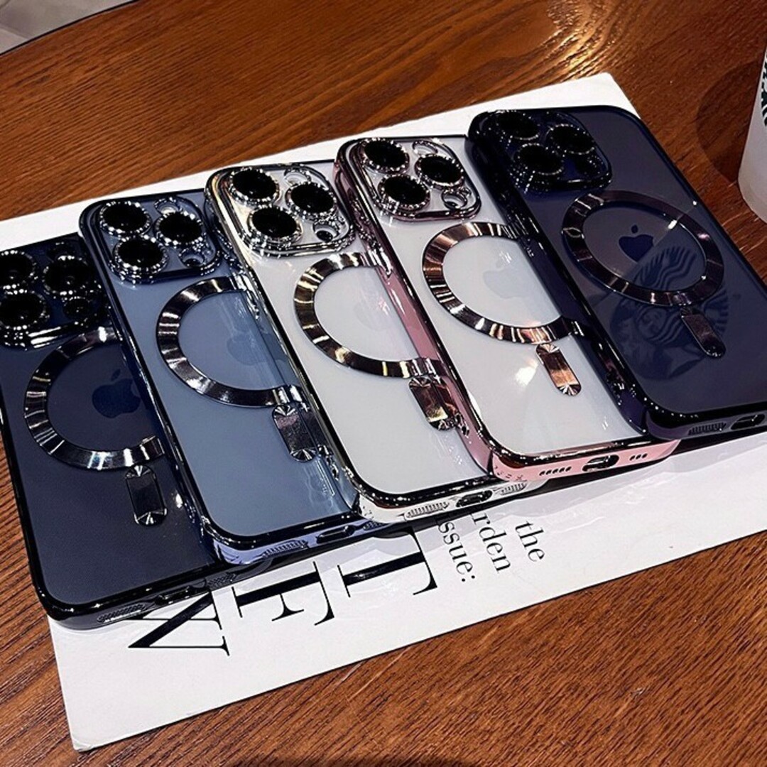 耐衝撃 iPhone15Proケース シルバー MagSafe対応 磁気 スマホ/家電/カメラのスマホアクセサリー(iPhoneケース)の商品写真