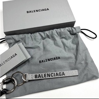 バレンシアガ(Balenciaga)のバレンシアガ EVERYDAY キーリング キーホルダー レザー ラメ(キーホルダー)