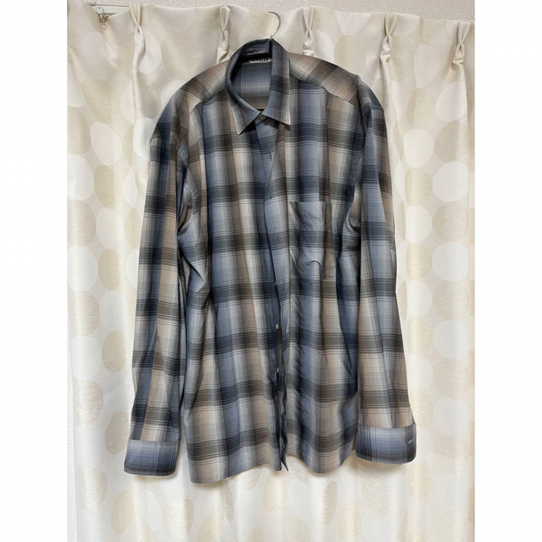 オーラリー 20AW SUPER LIGHT WOOL CHECK SHIRTS