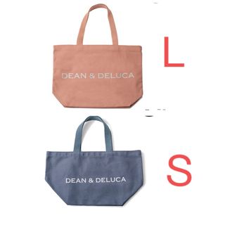 ディーンアンドデルーカ(DEAN & DELUCA)のDEAN&DELUCA Lサイズ コーラル　Sサイズブルーグレー　セット(トートバッグ)