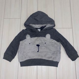 ベビーギャップ(babyGAP)のベビーギャップ　クマ　スエット　パーカー　トレーナー　もこもこ　グレー　トップス(Tシャツ/カットソー)