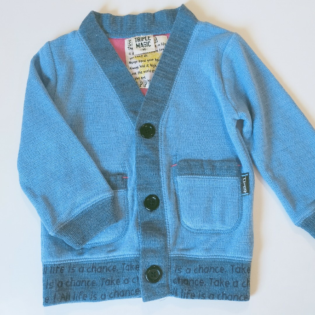 TRIPLE MASIC キッズ ベビー カーディガン 95 キッズ/ベビー/マタニティのキッズ服男の子用(90cm~)(カーディガン)の商品写真